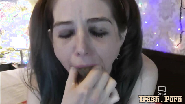Adorable and sexy naked Russian girl pukes