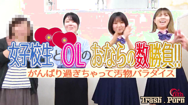 FF-635 同士のおなら競争 Shitty Panties and Smeared Shit on the Ass Part 5