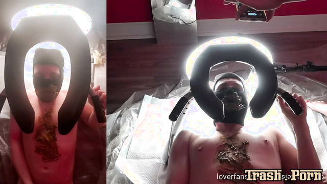 Slave always jerking off during her pooping, look now