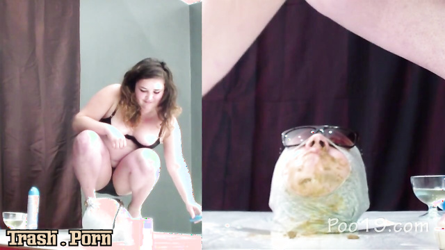 He ate everything that she shit into his mouth, enjoy