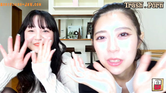 Two asian girlfriends pooping in a homemade video