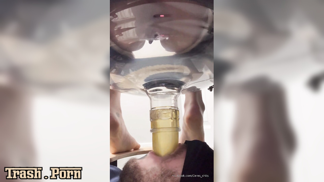 Shit went straight down his throat through the tube, Goddess Ceres