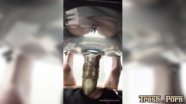 A stream of shit through a pipe straight into his mouth, Goddess Ceres