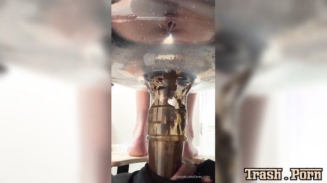 A stream of shit through a pipe straight into his mouth, Goddess Ceres