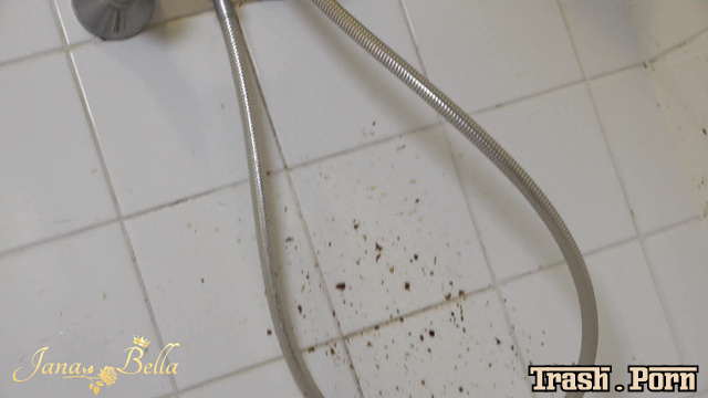 Her shit splattered all over the walls of her ex's bathroom, JanaBella