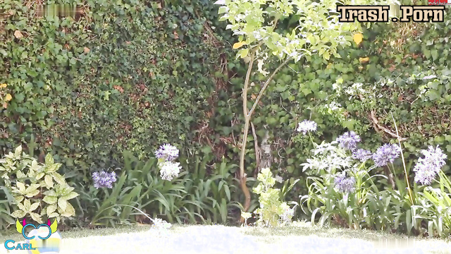 Blonde peed to the neighbor's pool (Carla Cox solo)