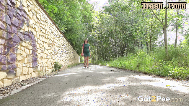 Yes, she's weird, she can pee anywhere (outdoors solo)