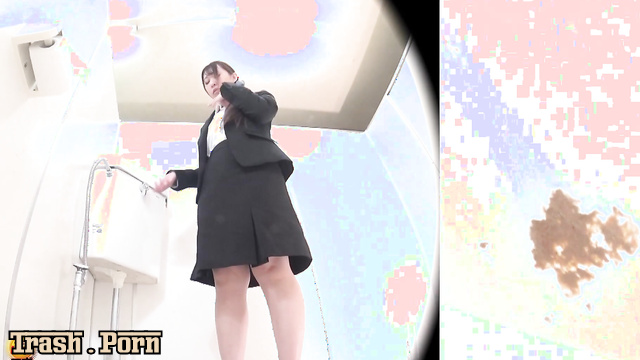Evo EE-786 Office Hidden camera 隠撮 穴開き卑猥下着OLのセクシーうんこ Part 6