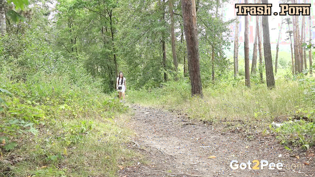 She likes to do it in complete privacy, for example in the forest