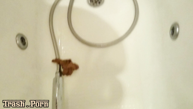 Brown wife shit on a body instead of shower gel