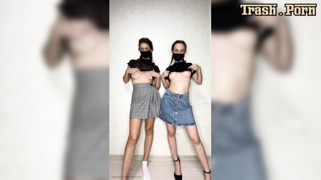 Pooping duet of two girls uncensored close-up