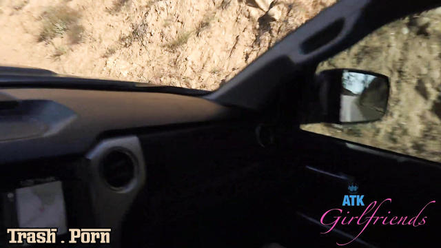 Serena Hill stripped naked in the car and climbed on his dick
