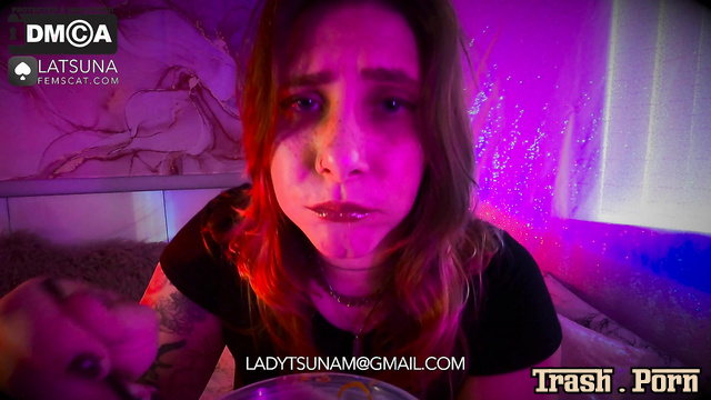 Defecation during orgasm with horny and lonely Lady Tsunam