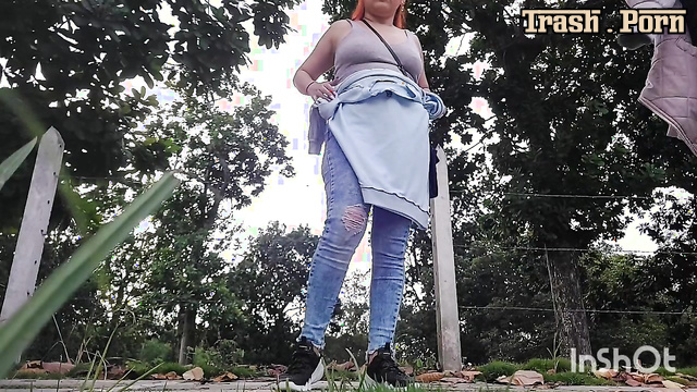 Jeans challenge in public with Sarathonson
