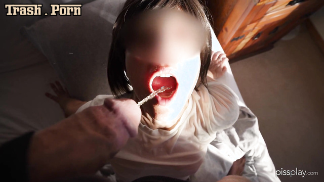 She was gently awakened and pissed in mouth, Morgan