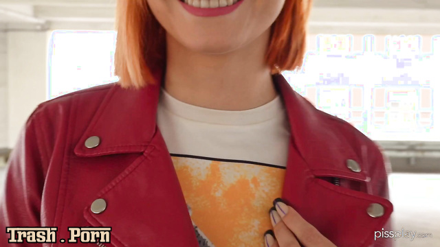 Redhead beauty loves to drink strangers' urine, look