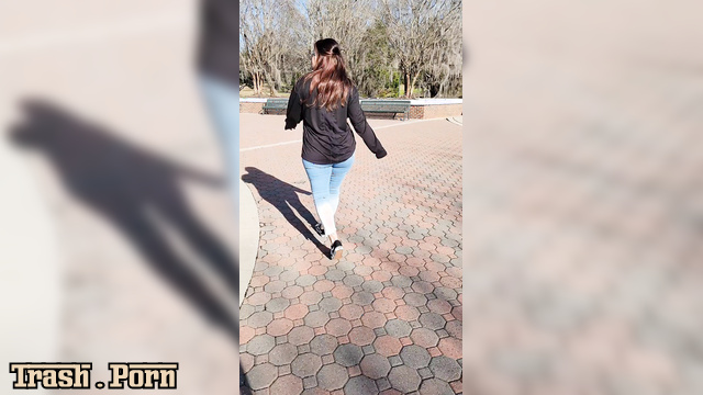 ScatBook - Redhead model Lexipoo shits right in her blue jeans on the street