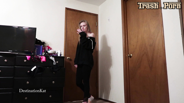 Destinationkat pissing in her cute flower panties right now