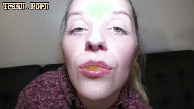 Playful Maria Anjel drinking cocktail of urine and diarrhea