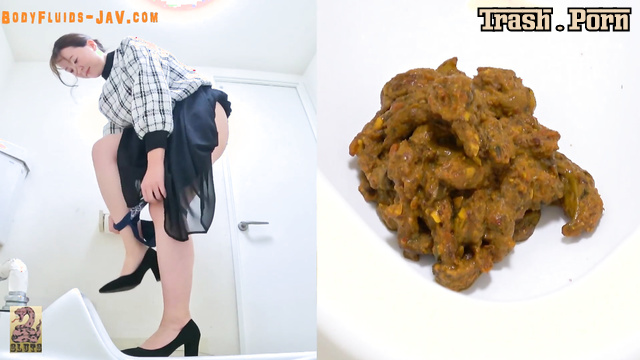 One of the pooping asian women showed up hemorrhoids