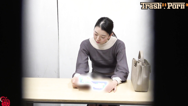 Asian woman got nervous and started peeing and pooping