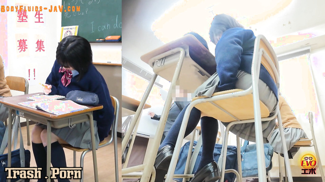Young asian lady pooped herself right during class