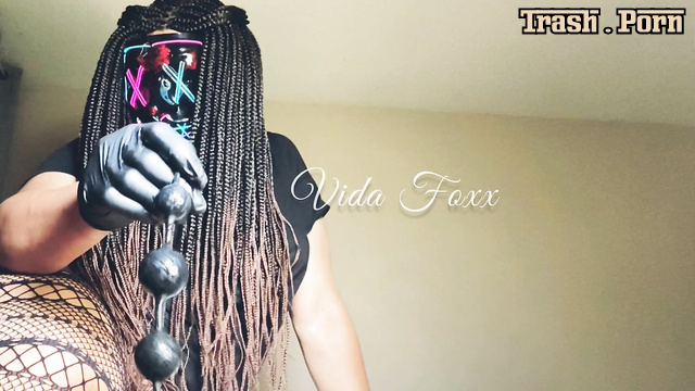 Close up scenes with pooped sex balls and lustful VidaFoxx