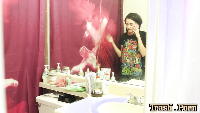 For some reason Bratty Bella peed not in the toilet but in the bathtub