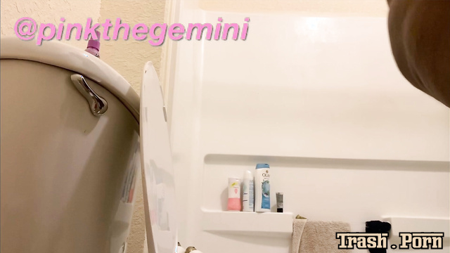 Her choice is to take a shit and record it on camera / pinkthegemini