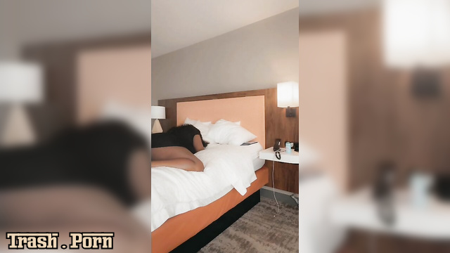 Black mommy farting in the hotel room, Gassy Empress