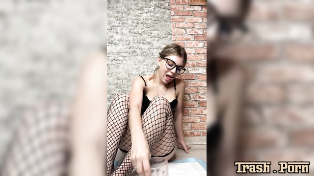 Sexy blonde invites you for a glass of urine (Misty Phoenix)