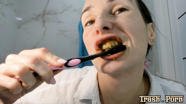 She uses shit instead of toothpaste because it's bad for her, OksiLove