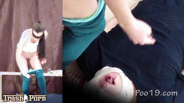 Slave swallowing menstruation with shit - Smelly Milana