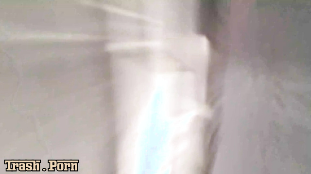 Asian cutie likes being watched while she defecates