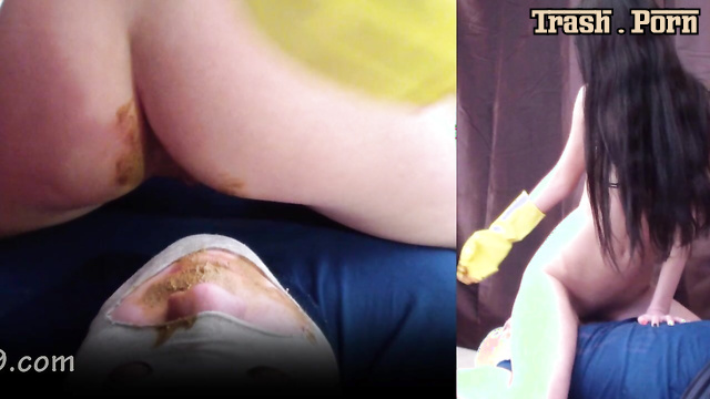 Close contact with MilanaSmelly's shit and urine, look
